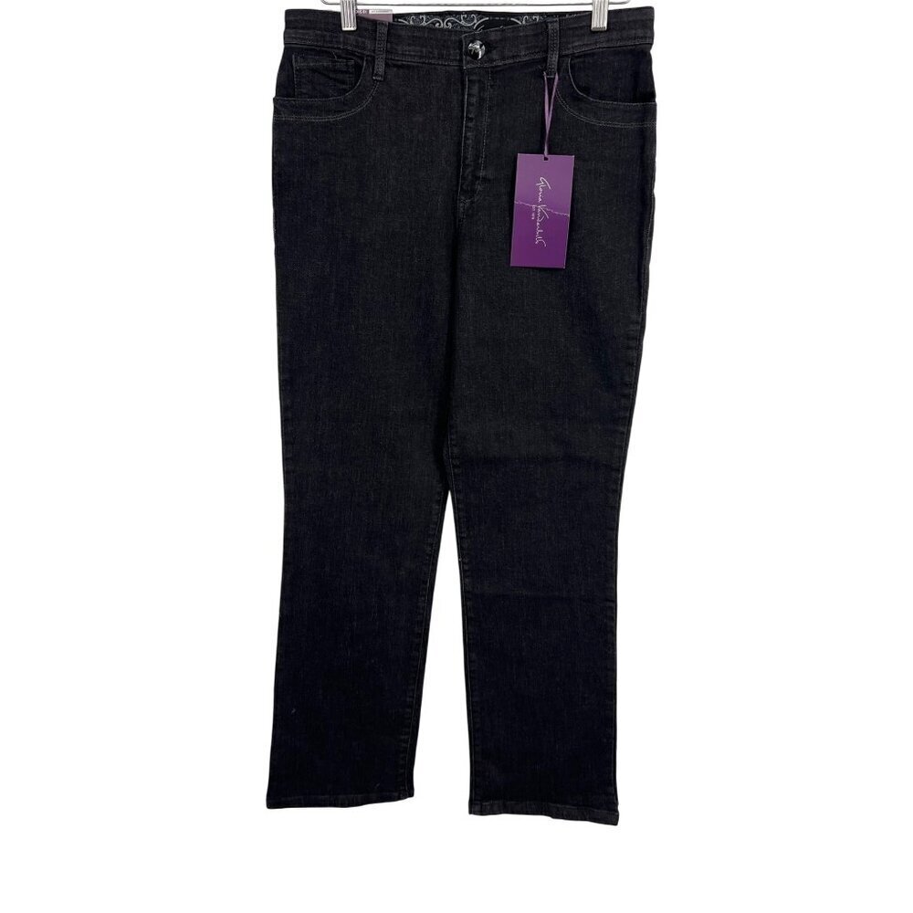 Gloria Vanderbilt Womens Perfect Fit Bootcut Jeans 10 Short Black Rinse NWT New